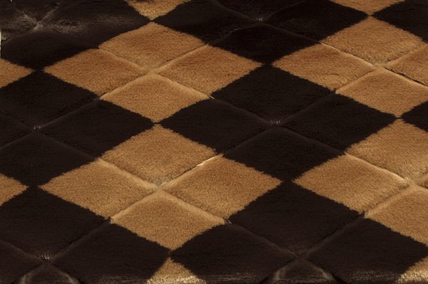 Argyle Fur Camel/Brown